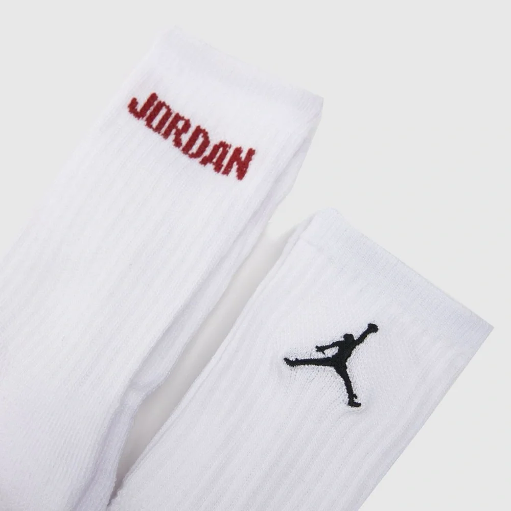 Nike Air Jordan Basketball Cushioned Crew Socks 6-Pack white adult size S M L XL